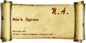 Márk Ágnes névjegykártya
