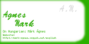 agnes mark business card